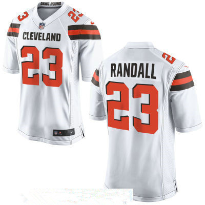 Men's Cleveland Browns #23 Damarious Randall White Road Stitched NFL Nike Game Jersey Men's Cleveland Browns #23 Damarious Randall White Road Stitched NFL Nike Game Jersey
