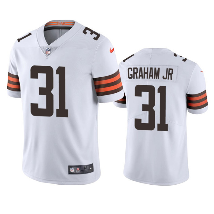 Men's Cleveland Browns #31 Thomas Graham Jr. White Vapor Untouchable Limited Stitched Jersey Men's Cleveland Browns #31 Thomas Graham Jr. White Vapor Untouchable Limited Stitched Jersey