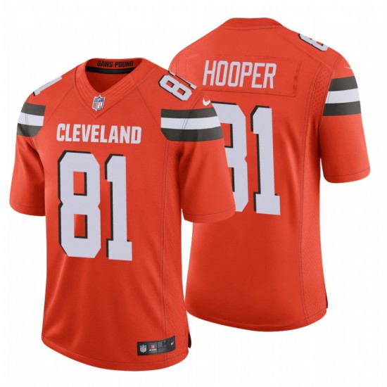 Men's Cleveland Browns #81 Austin Hooper NFL Stitched Vapor Untouchable Limited Orange Nike Jersey Men's Cleveland Browns #81 Austin Hooper NFL Stitched Vapor Untouchable Limited Orange Nike Jersey