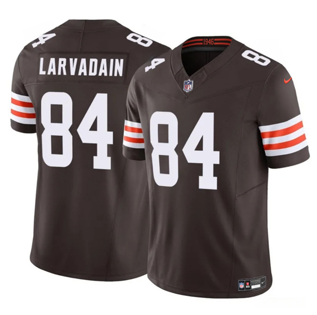 Men's Cleveland Browns #84 Gage Larvadain Brown 2025 F.U.S.E. Vapor Limited Stitched Football Jersey