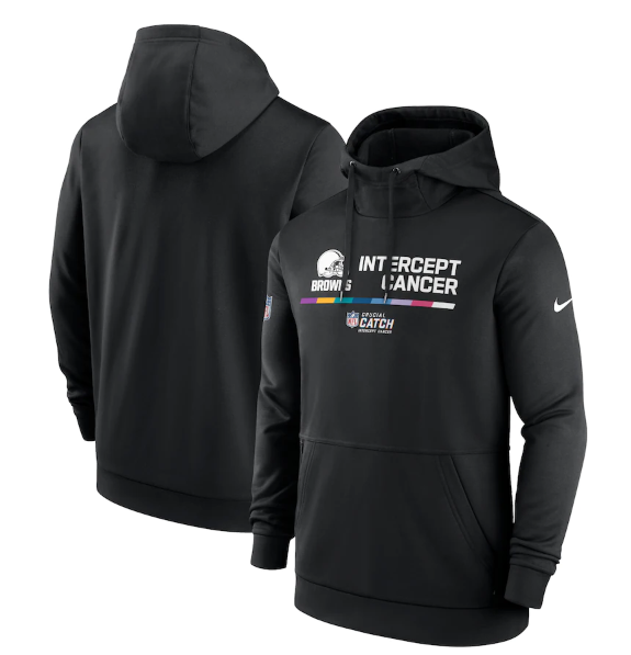 Men's Cleveland Browns 2022 Black Crucial Catch Therma Performance Pullover Hoodie Men's Cleveland Browns 2022 Black Crucial Catch Therma Performance Pullover Hoodie