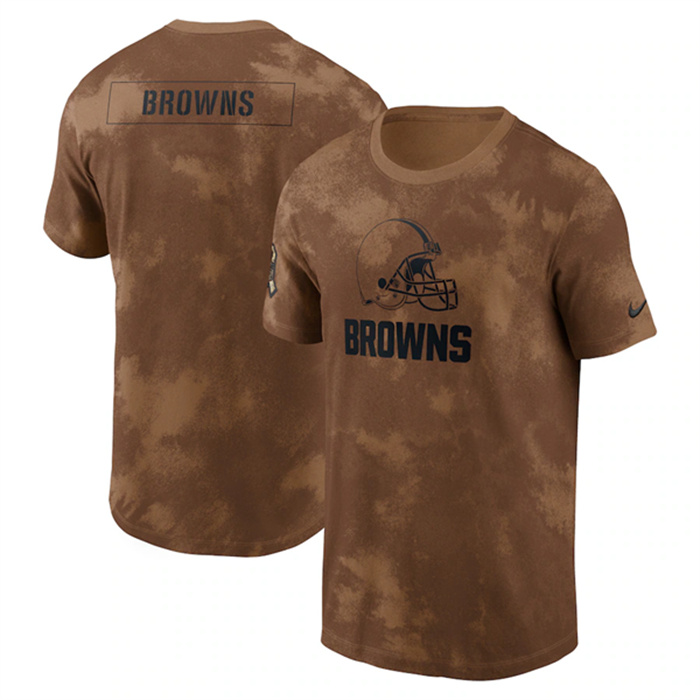 Men's Cleveland Browns 2023 Brown Salute To Service Sideline T-Shirt Men's Cleveland Browns 2023 Brown Salute To Service Sideline T-Shirt