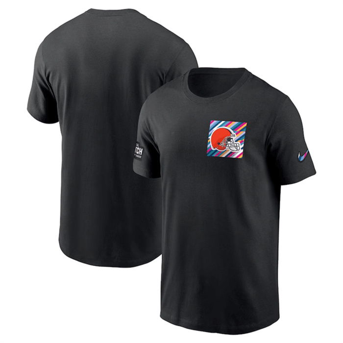 Men's Cleveland Browns Black 2023 Crucial Catch Sideline Tri-Blend T-Shirt Men's Cleveland Browns Black 2023 Crucial Catch Sideline Tri-Blend T-Shirt
