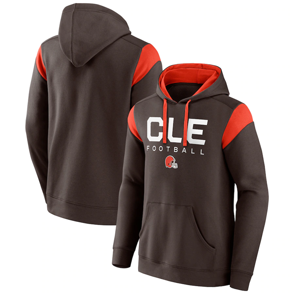 Men's Cleveland Browns Brown Call The Shot Pullover Hoodie Men's Cleveland Browns Brown Call The Shot Pullover Hoodie