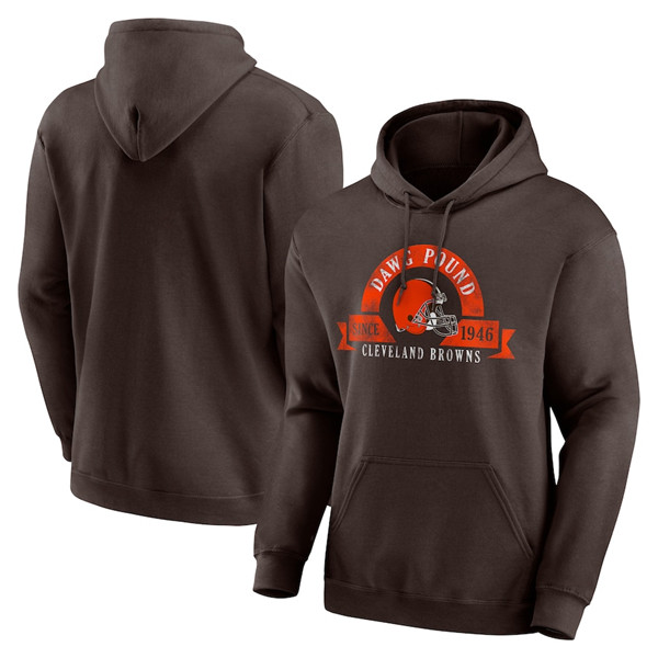 Men's Cleveland Browns Brown Pullover Hoodies Men's Cleveland Browns Brown Pullover Hoodies