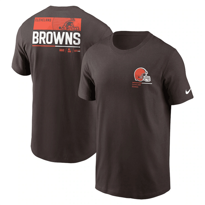 Men's Cleveland Browns Brown Team Incline T-Shirt Men's Cleveland Browns Brown Team Incline T-Shirt