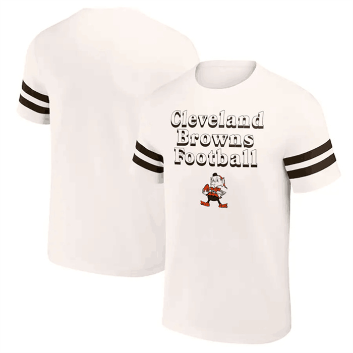 Men's Cleveland Browns Cream X Darius Rucker Collection Vintage T-Shirt Men's Cleveland Browns Cream X Darius Rucker Collection Vintage T-Shirt