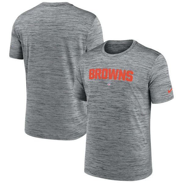 Men's Cleveland Browns Grey Velocity Performance T-Shirt Men's Cleveland Browns Grey Velocity Performance T-Shirt