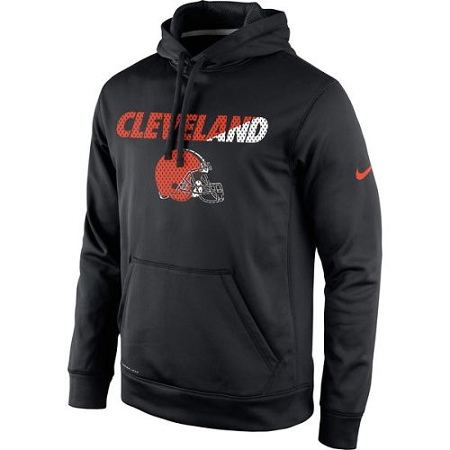 Men's Cleveland Browns Nike Black Kick Off Staff Performance Pullover Hoodie Men's Cleveland Browns Nike Black Kick Off Staff Performance Pullover Hoodie