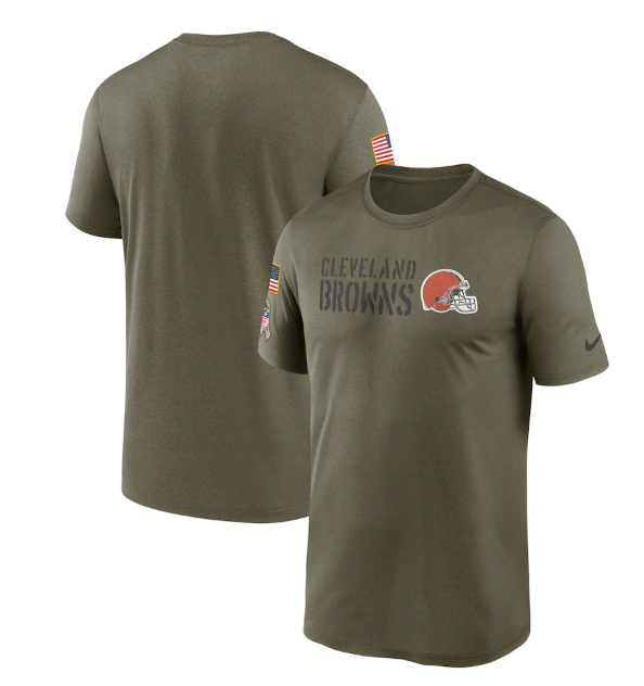 Men's Cleveland Browns Olive 2022 Salute To Service Legend Team T-Shirt Men's Cleveland Browns Olive 2022 Salute To Service Legend Team T-Shirt
