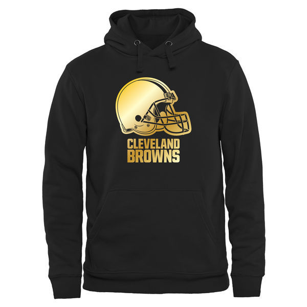 Men's Cleveland Browns Pro Line Black Gold Collection Pullover Hoodie Men's Cleveland Browns Pro Line Black Gold Collection Pullover Hoodie
