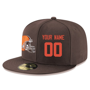 Men's Cleveland Browns brown Color Snapback Custom Hat (Stitched any name&number) Men's Cleveland Browns brown Color Snapback Custom Hat (Stitched any name&number)