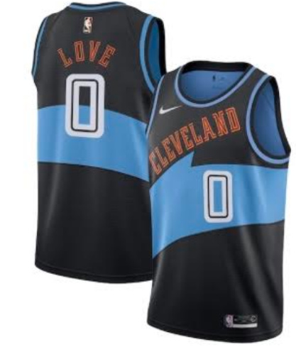 Men's Cleveland Cavaliers #0 Kevin Love Black Blue Stitched Basketball Jersey Men's Cleveland Cavaliers #0 Kevin Love Black Blue Stitched Basketball Jersey