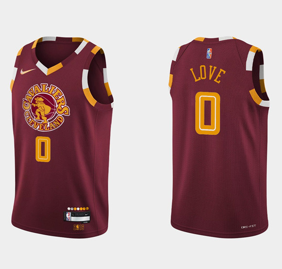 Men's Cleveland Cavaliers #0 Kevin Love Wine Red 2021 2022 75th Anniversary City Edition Swingman Stitched Jersey Men's Cleveland Cavaliers #0 Kevin Love Wine Red 2021 2022 75th Anniversary City Edition Swingman Stitched Jersey