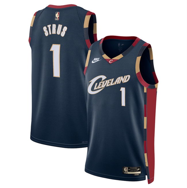 Men's Cleveland Cavaliers #1 Max Strus Navy 2025 Classic Edition Stitched Jersey Men's Cleveland Cavaliers #1 Max Strus Navy 2025 Classic Edition Stitched Jersey