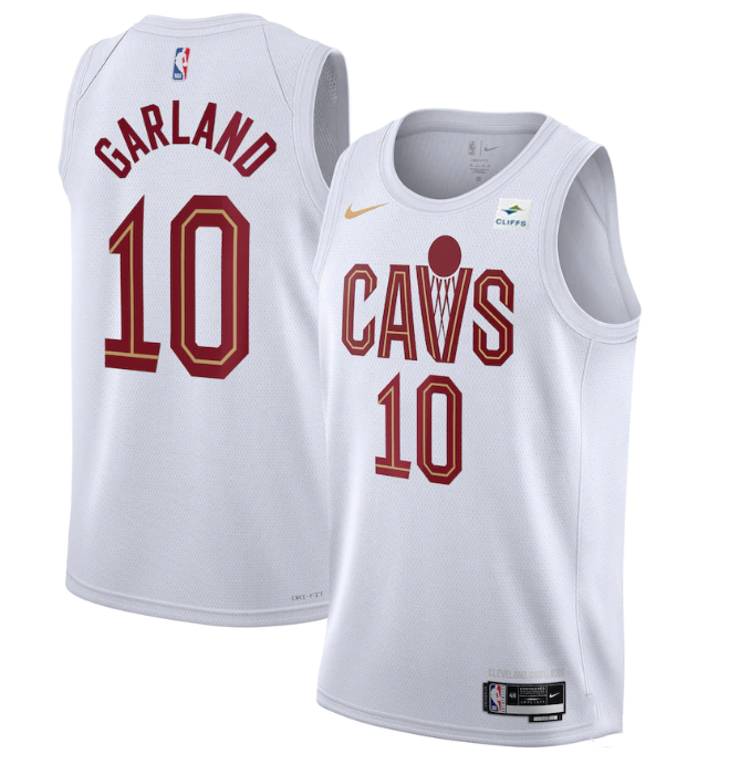 Men's Cleveland Cavaliers #10 Darius Garland White Stitched Jersey Men's Cleveland Cavaliers #10 Darius Garland White Stitched Jersey