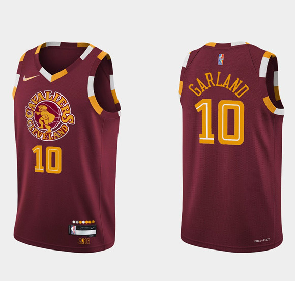Men's Cleveland Cavaliers #10 Darius Garland Wine Red 2021 2022 75th Anniversary City Edition Swingman Stitched Jersey Men's Cleveland Cavaliers #10 Darius Garland Wine Red 2021 2022 75th Anniversary City Edition Swingman Stitched Jersey