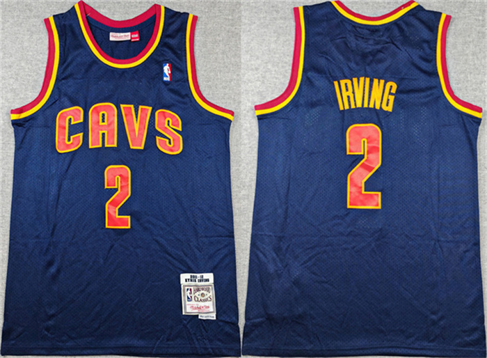 Men's Cleveland Cavaliers #2 Kyrie Irving Navy Throwback Stitched Jersey Men's Cleveland Cavaliers #2 Kyrie Irving Navy Throwback Stitched Jersey
