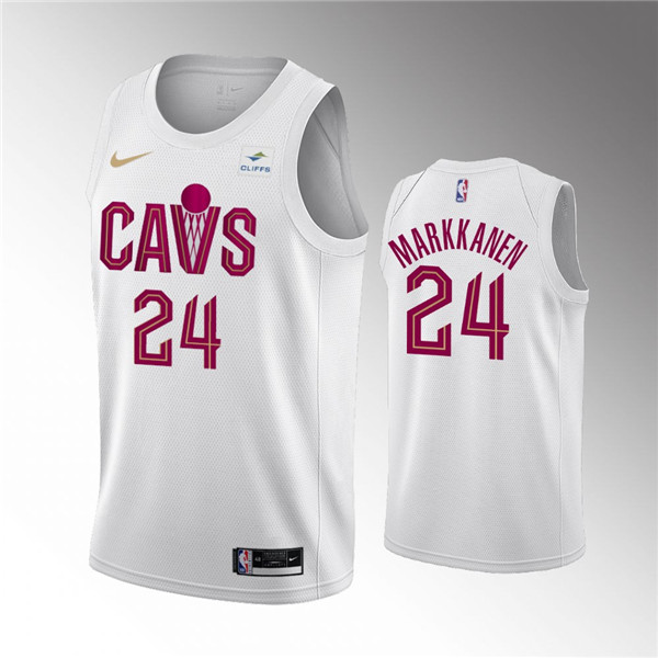 Men's Cleveland Cavaliers #24 Lauri Markkanen Association Edition Stitched Basketball Jersey Men's Cleveland Cavaliers #24 Lauri Markkanen Association Edition Stitched Basketball Jersey