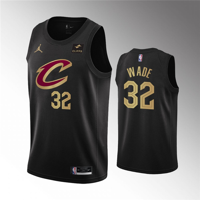 Men's Cleveland Cavaliers #32 Dean Wade Black Statement Edition Stitched Basketball Jersey Men's Cleveland Cavaliers #32 Dean Wade Black Statement Edition Stitched Basketball Jersey