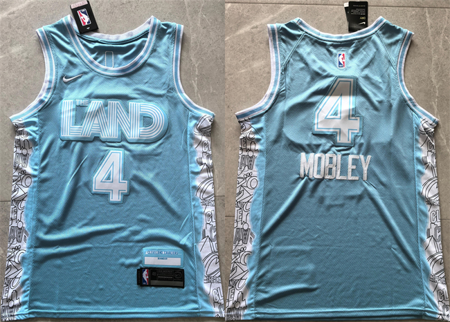 Men's Cleveland Cavaliers #4 Evan Mobley Light Blue 2024 City Edition Stitched Jersey Men's Cleveland Cavaliers #4 Evan Mobley Light Blue 2024 City Edition Stitched Jersey