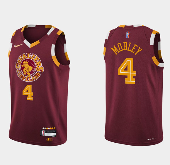Men's Cleveland Cavaliers #4 Evan Mobley Wine Red 2021 2022 75th Anniversary City Edition Swingman Stitched Jersey Men's Cleveland Cavaliers #4 Evan Mobley Wine Red 2021 2022 75th Anniversary City Edition Swingman Stitched Jersey
