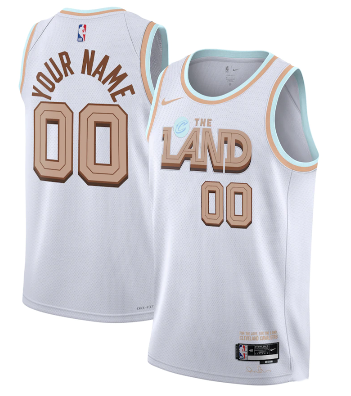 Men's Cleveland Cavaliers Active Player Custom 2022 2023 White City Edition Stitched Basketball Jersey Men's Cleveland Cavaliers Active Player Custom 2022 2023 White City Edition Stitched Basketball Jersey