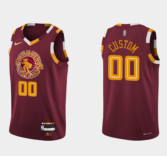 Men's Cleveland Cavaliers Active Player Custom Wine Red 2021 2022 75th Anniversary City Edition Swingman Stitched Jersey Men's Cleveland Cavaliers Active Player Custom Wine Red 2021 2022 75th Anniversary City Edition Swingman Stitched Jersey