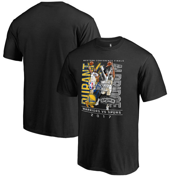 Men's Cleveland Cavaliers Vs. Golden State Warriors Fanatics Branded Black 2017 Western Conference Finals Bound Dueling Matchup T-Shirt Men's Cleveland Cavaliers Vs. Golden State Warriors Fanatics Branded Black 2017 Western Conference Finals Bound Dueling Matchup T-Shirt