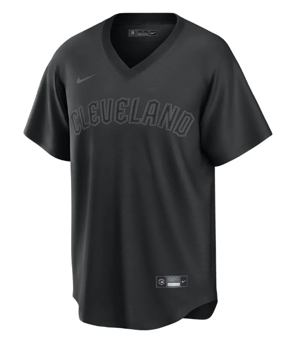 Men's Cleveland Guardians #11 José Ramírez Black Pitch Black Fashion Replica Stitched Baseball Jersey