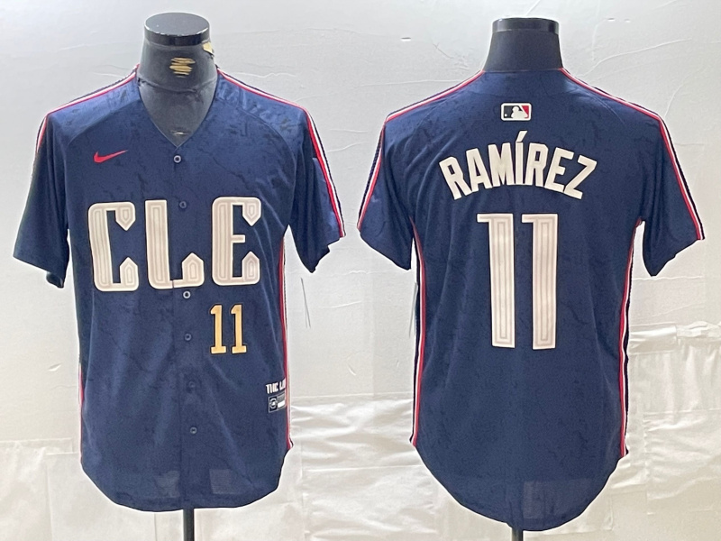 Men's Cleveland Guardians #11 José Ramírez Navy 2024 City Connect Limited Stitched Baseball Jersey 6 Men's Cleveland Guardians #11 José Ramírez Navy 2024 City Connect Limited Stitched Baseball Jersey 6