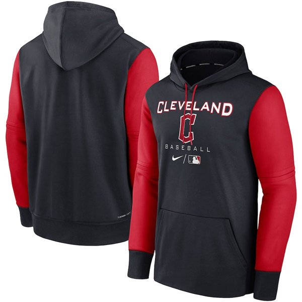 Men's Cleveland Guardians Black Red Hoodie Men's Cleveland Guardians Black Red Hoodie