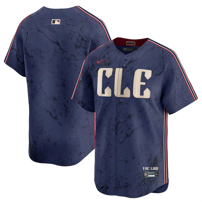 Men's Cleveland Guardians Blank Navy 2024 City Connect Limited Stitched Baseball Jersey Men's Cleveland Guardians Blank Navy 2024 City Connect Limited Stitched Baseball Jersey