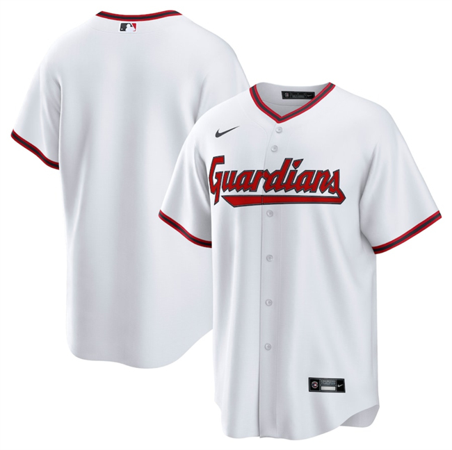Men's Cleveland Guardians Blank White Cool Base Limited Stitched Baseball Jersey Men's Cleveland Guardians Blank White Cool Base Limited Stitched Baseball Jersey