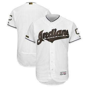 Men's Cleveland Indians Majestic White 2018 Memorial Day Authentic Collection Flex Base Team Custom Jersey Men's Cleveland Indians Majestic White 2018 Memorial Day Authentic Collection Flex Base Team Custom Jersey