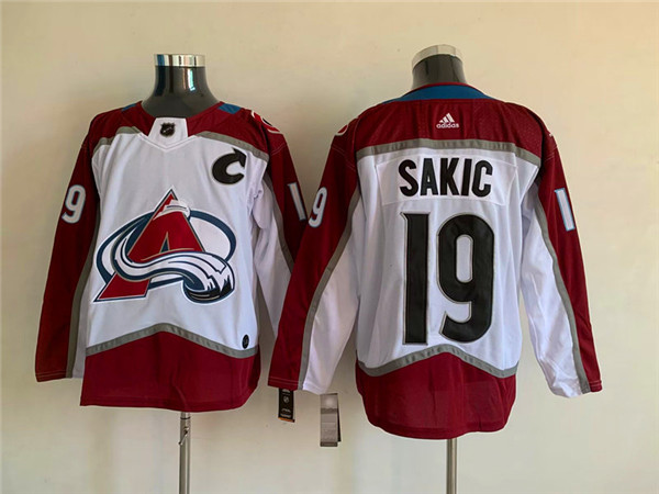 Men's Colorado Avalanche #19 Joe Sakic White Stitched Jersey Men's Colorado Avalanche #19 Joe Sakic White Stitched Jersey