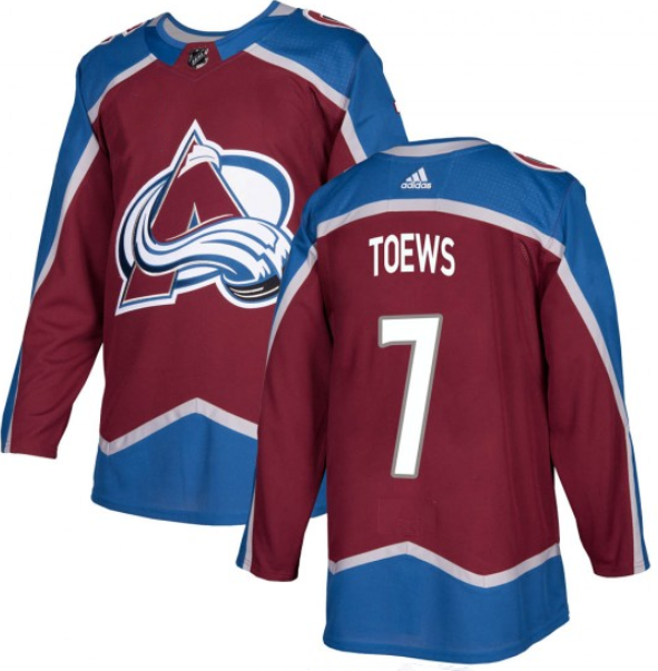 Men's Colorado Avalanche #7 Devon Toews Burgundy Stitched NHL Jersey Men's Colorado Avalanche #7 Devon Toews Burgundy Stitched NHL Jersey