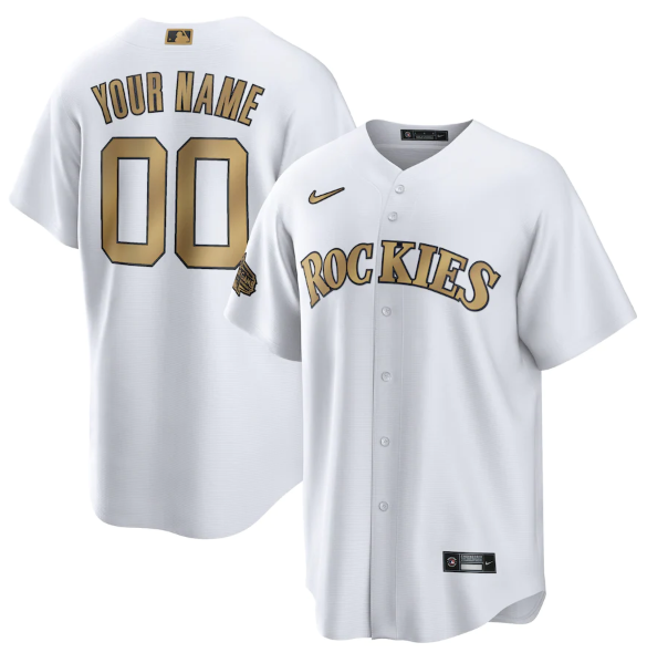 Men's Colorado Rockies Active Player Custom 2022 All-Star White Cool Base Stitched Baseball Jersey Men's Colorado Rockies Active Player Custom 2022 All-Star White Cool Base Stitched Baseball Jersey