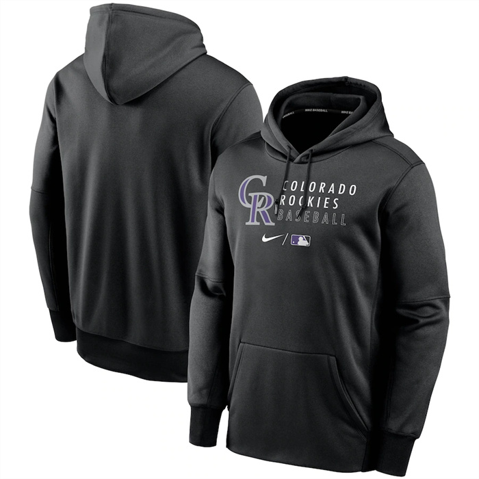 Men's Colorado Rockies Black 2022 Performance Pullover Hoodie Men's Colorado Rockies Black 2022 Performance Pullover Hoodie