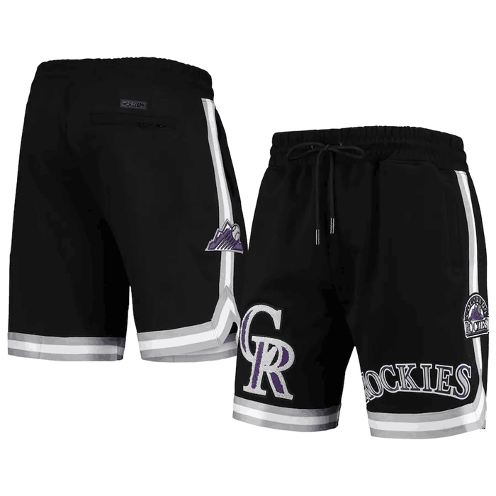 Men's Colorado Rockies Black Team Shorts Men's Colorado Rockies Black Team Shorts