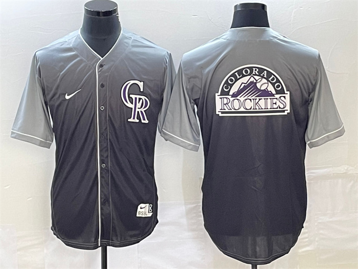 Men's Colorado Rockies Grey Drrift Edition Team Big Logo Stitched Baseball Jersey Men's Colorado Rockies Grey Drrift Edition Team Big Logo Stitched Baseball Jersey