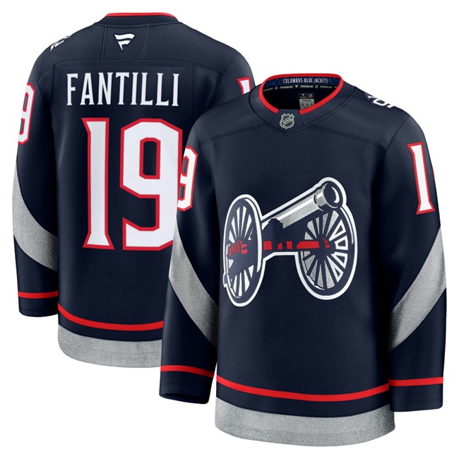 Men's Columbus Blue Jackets #19 Adam Fantilli Navy 2024-25 Alternate Stitched Hockey Jersey Men's Columbus Blue Jackets #19 Adam Fantilli Navy 2024-25 Alternate Stitched Hockey Jersey