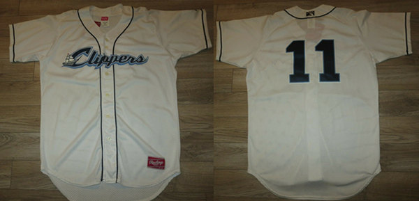 Men's Columbus Clippers #11 Minor League White Stitched Baseball Jersey Men's Columbus Clippers #11 Minor League White Stitched Baseball Jersey