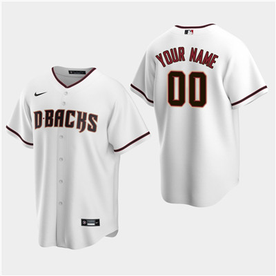 Men's Custom Arizona Diamondbacks White Home Replica Jersey Men's Custom Arizona Diamondbacks White Home Replica Jersey