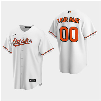 Men's Custom Baltimore Orioles 2020 White Home Replica Jersey Men's Custom Baltimore Orioles 2020 White Home Replica Jersey