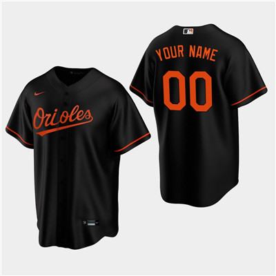 Men's Custom Baltimore Orioles Black Alternate Replica Jersey Men's Custom Baltimore Orioles Black Alternate Replica Jersey