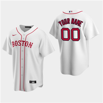 Men's Custom Boston Red Sox White Alternate Replica Jersey Men's Custom Boston Red Sox White Alternate Replica Jersey