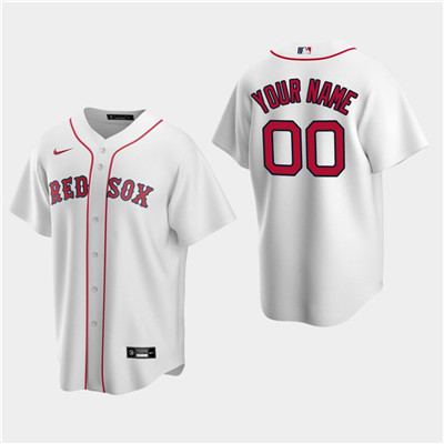 Men's Custom Boston Red Sox White Home Replica Jersey Men's Custom Boston Red Sox White Home Replica Jersey