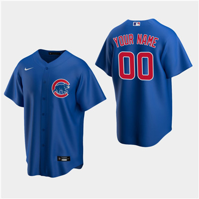 Men's Custom Chicago Cubs Royal Alternate Replica Jersey Men's Custom Chicago Cubs Royal Alternate Replica Jersey