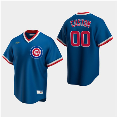 Men's Custom Chicago Cubs Royal Road Cooperstown Collection Nike Jersey Men's Custom Chicago Cubs Royal Road Cooperstown Collection Nike Jersey